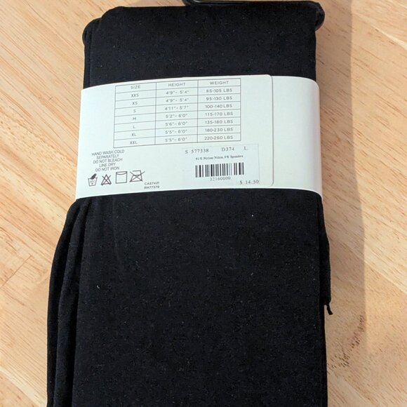 Brand New in Packaging LOFT Basic Opaque Black Tights-SIze Large - Picture 2 of 2